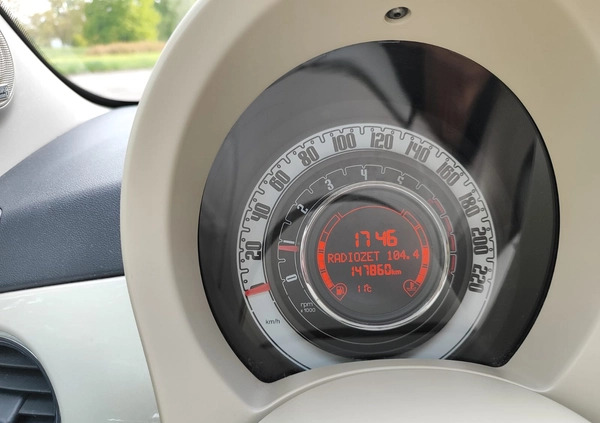 Fiat 500 cena 23500 przebieg: 147870, rok produkcji 2010 z Krotoszyn małe 232